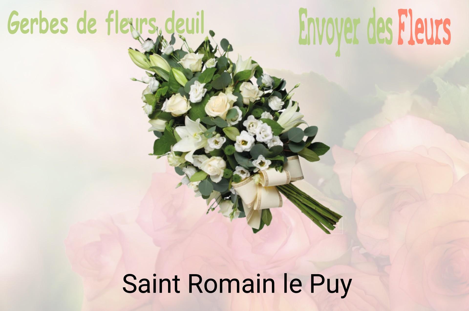 Gerbe de fleurs de deuil livrée à Saint-Romain-le-Puy